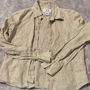 Armani Exchange Light Tan Button Down Shirt